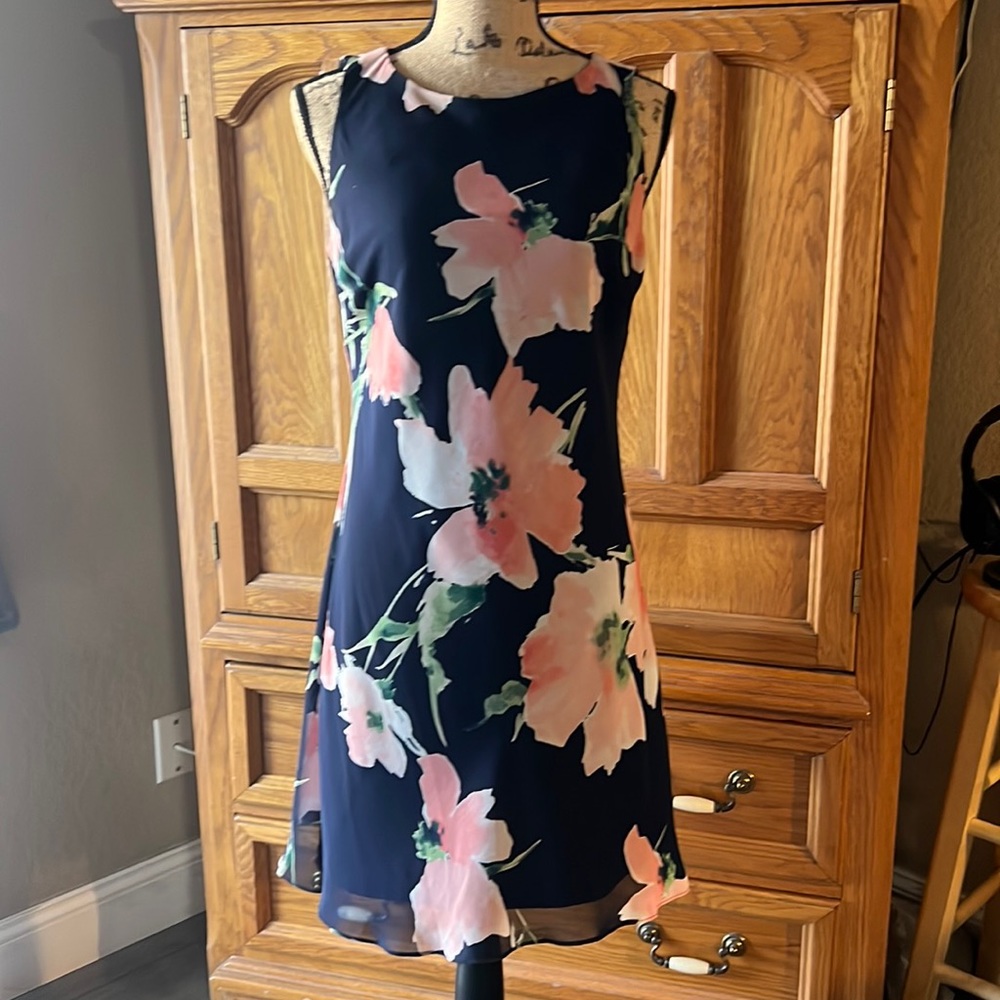 Lovely American Living, navy lined dress in size small